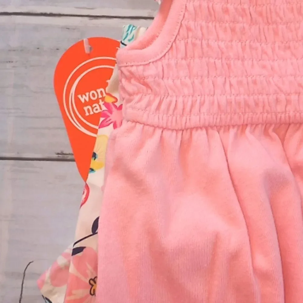Baby Girls' Tank Top, Tunic Top, Shorts, Pants and Headband Outfit Set, …